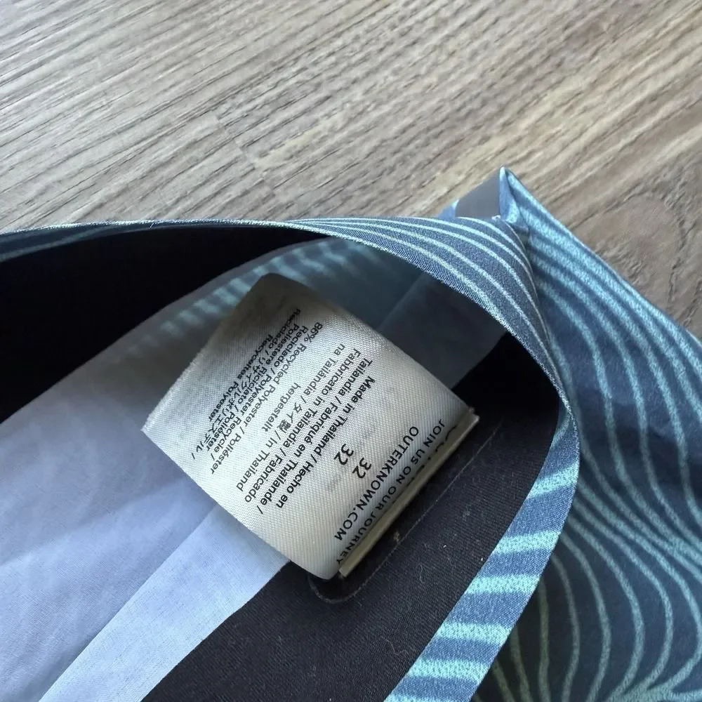 Outerknown Apex Board Shorts Mens 32 Blue‎ Wave Print Swim Trunks 9